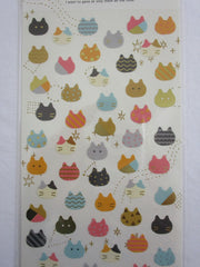 Cute Kawaii Mind Wave Cat Kitten Sticker Sheet - for Journal Planner Craft Scrapbook Notebook Organizer