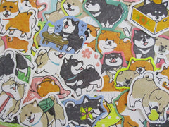 Cute Kawaii Dog Puppies Flake Stickers - 40 pcs - for Journal Planner Craft Scrapbook
