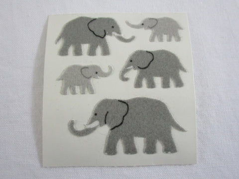 Sandylion Elephant Fuzzy Sticker Sheet / Module - Vintage & Collectible