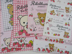 Cute Kawaii San-X Rilakkuma La Fraise Strawberry Letter Sets - Stationery Writing Paper Envelope