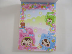 Cute Kawaii Kamio Pastel Baby Animal Costume Mini Notepad / Memo Pad - Stationery Designer Paper Collection