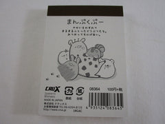 Cute Kawaii Crux Hamster Squirrel Rabbit Animal Food Tray Mini Notepad / Memo Pad - Stationery Design Writing Collection