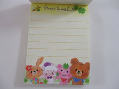 Cute Kawaii Kamio Bear Happy Sunny Life Mini Notepad / Memo Pad - Stationery Design Writing - Vintage Collectible