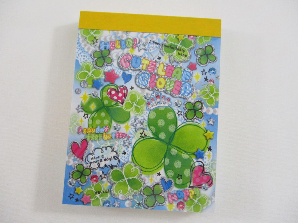 Cute Kawaii Pool Cool Clover Cute Leaf Mini Notepad / Memo Pad - Stationery Designer Paper Collection