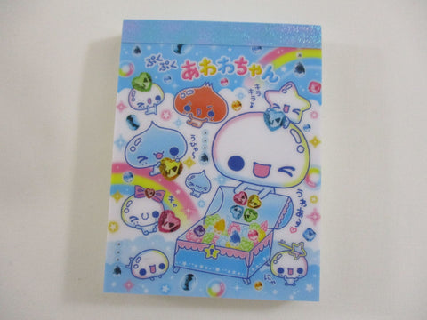 Cute Kawaii Kamio Soap Bubble Awa Chan Mini Notepad / Memo Pad - A - Stationery Designer Paper Collection - Super Rare