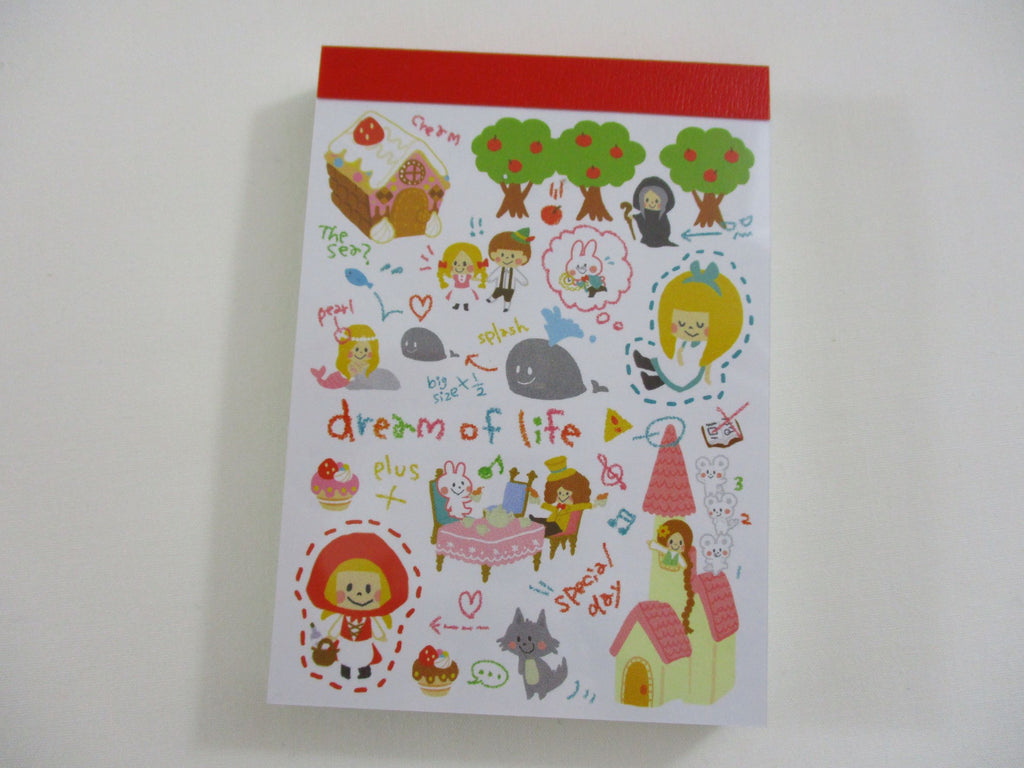 Cute Kawaii Crux Fairy Tale World Dream of Life Mini Notepad / Memo Pad - Vintage and Rare - Stationery Design Writing
