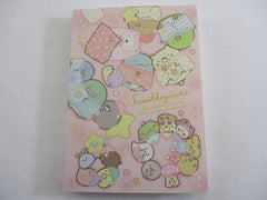 Cute Kawaii San-X Sumikko Gurashi Night Sleep Pajama Party theme 4 x 6 Inch Notepad / Memo Pad - Stationery Designer Paper Collection