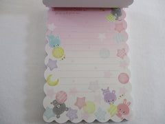 Cute Kawaii Q-Lia Innocent Star Bear Cat Rabbit 4 x 6 Inch Notepad / Memo Pad - Stationery Designer Paper Collection