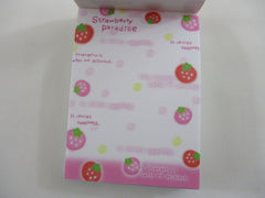 Cute Kawaii Crux Strawberry Paradise Mini Notepad / Memo Pad - Stationery Designer Paper Collection