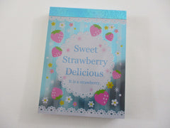 Cute Kawaii Q-Lia Sweet Strawberry Mini Notepad / Memo Pad - Stationery Designer Paper Collection