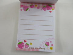 Cute Kawaii Q-Lia Sweet Strawberry Mini Notepad / Memo Pad - Stationery Designer Paper Collection