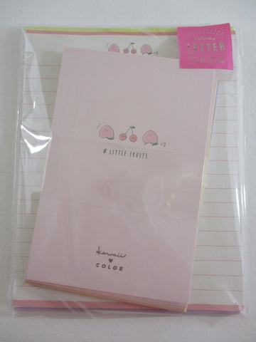 Cute Kawaii Kamio Little Cherry Little Fruits Kawaii Carrot Ice Cream Milk Food Theme Letter Set Pack - Stationery Writing Paper Penpal