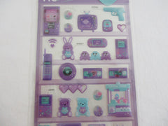 Cute Kawaii Crux Pick Me Sticker Sheet - Purple - Game Record Disk Fun Arcade - for Journal Planner Craft