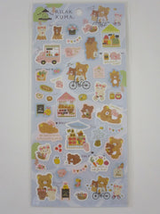 Cute Kawaii San-X Rilakkuma Bear Farmers Market Sticker Sheet 2021 - A - for Planner Journal Scrapbook Craft