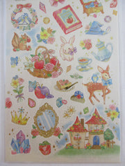 Cute Kawaii Mind Wave Fairy Tale Princess Theme Sticker Sheet - White Apple Forest - for Journal Planner Craft