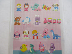 Cute Kawaii Mind Wave Peppy Full Series - Bear Dino Duck Toy Rabbit Bunny Dog Puppies Robot Sticker Sheet - for Journal Planner Craft