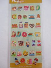 Cute Kawaii Mind Wave Peppy Full Series - Bread Bagel Bakery Pretzel Jam Strawberry Donut Peanut Butter Sticker Sheet - for Journal Planner Craft