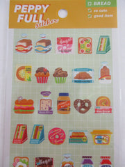 Cute Kawaii Mind Wave Peppy Full Series - Bread Bagel Bakery Pretzel Jam Strawberry Donut Peanut Butter Sticker Sheet - for Journal Planner Craft