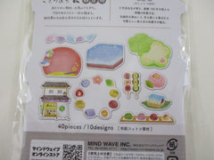Cute Kawaii Mind Wave Town Village Series Flake Stickers Sack - Confectionery Sweets Shop - for Journal Agenda Planner Scrapbooking Craft