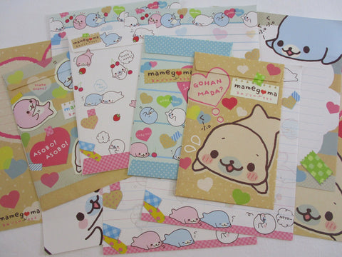 Cute Kawaii San-X Mamegoma Seals Letter Sets - B - Writing Paper Envelope Stationery Penpal