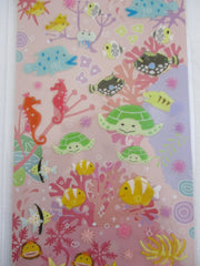 Cute Kawaii Naito Fish Sea Ocean Sticker Sheet - with Gold Accents - for Journal Planner Craft Agenda Organizer Scrapbook