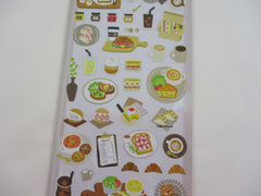 Cute Kawaii MW & Cafe Seal Series - E - Cafe Coffee Fruit Sandwich Croissant Soup Shop Sticker Sheet - for Journal Planner Craft