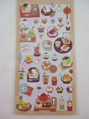 Cute Kawaii MW & Cafe Seal Series - G - Cafe Coffee Fruit Yogurt Oatmeal Bubble Tea Pudding Shop Sticker Sheet - for Journal Planner Craft