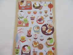 Cute Kawaii MW & Cafe Seal Series - G - Cafe Coffee Fruit Yogurt Oatmeal Bubble Tea Pudding Shop Sticker Sheet - for Journal Planner Craft