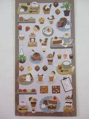 Cute Kawaii MW & Cafe Seal Series - I - Chocolate Strawberry Cafe Fruit Shop Sticker Sheet - for Journal Planner Craft