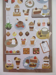 Cute Kawaii MW & Cafe Seal Series - I - Chocolate Strawberry Cafe Fruit Shop Sticker Sheet - for Journal Planner Craft