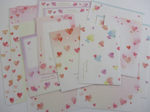 Cute Kawaii Kamio Loving Day Hearts Letter Sets Stationery