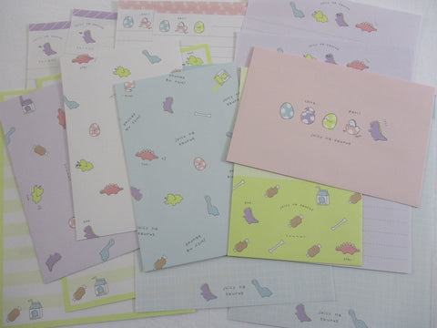 Cute Kawaii Kamio Baby Dino Dinosaurs Letter Sets Stationery - writing paper envelope