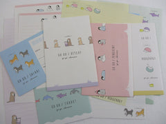 Cute Kawaii Crux Dog Hedgehog Otter Shark Letter Sets Stationery - writing paper envelope