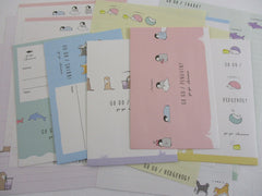 Cute Kawaii Crux Dog Hedgehog Otter Shark Letter Sets Stationery - writing paper envelope