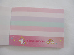 Cute Kawaii Mind Wave Unicorn Melty Midnight Mini Notepad / Memo Pad - Stationery Design Writing Collection
