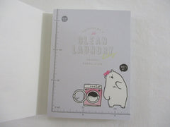 Cute Kawaii Q-Lia Clean Laundry Bear Mini Notepad / Memo Pad - Stationery Design Writing Paper Collection