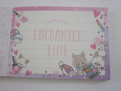 Cute Kawaii Q-Lia Cat Love Letter Enchanted Time Mini Notepad / Memo Pad - Stationery Designer Paper Collection