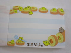 Cute Kawaii Q-Lia Chicks Cake Roll Mini Notepad / Memo Pad - Stationery Designer Paper Collection
