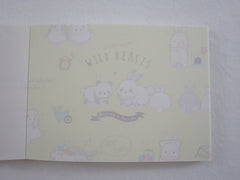 Cute Kawaii Q-Lia Panda Rabbit Wild Beasts Mini Notepad / Memo Pad - Stationery Designer Writing Paper Collection