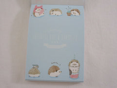 Cute Kawaii Q-Lia Hedgehog Cheerful Day Harinezu Mini Notepad / Memo Pad - Stationery Design Writing Collection