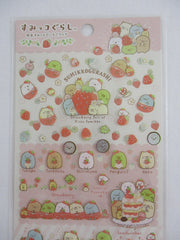 Cute Kawaii San-X Sumikko Gurashi Strawberry Sticker Sheet 2020- A - for Planner Journal Scrapbook Craft