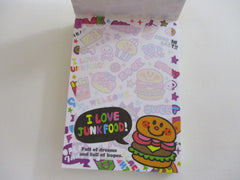 Cute Kawaii Kamio I Love Junk Food Mini Notepad / Memo Pad - Stationery Designer Paper Collection Rare