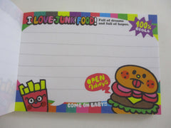 Cute Kawaii Kamio I Love Junk Food Mini Notepad / Memo Pad - Stationery Designer Paper Collection Rare