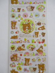 Cute Kawaii San-X Rilakkuma Bear Fruits Sticker Sheet 2020 - A - for Planner Journal Scrapbook Craft
