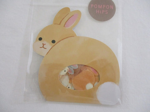 Cute Kawaii Mind Wave Rabbit Bunny Flake Stickers Sack - for Journal Agenda Planner Scrapbooking Craft