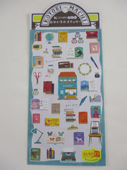 Cute Kawaii MW Kotori Machi / Little Town Series - Sunset Bookstore Library Books Reading Sticker Sheet - for Journal Planner Craft