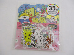 Cute Kawaii Mind Wave 30th Anniversary - Favorite Animals Characters Flake Stickers Sack - for Journal Agenda Planner Scrapbooking Craft