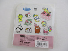 Cute Kawaii Mind Wave 30th Anniversary - Favorite Animals Characters Flake Stickers Sack - for Journal Agenda Planner Scrapbooking Craft