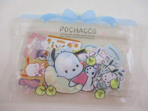 Cute Kawaii Sanrio Characters Flake Stickers Sack Preowned - Pochacco - New preowned