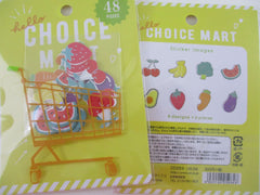 Cute Kawaii Crux Choice Mart Shopping Cart Stickers Flake Sack - Fruits Vegetables